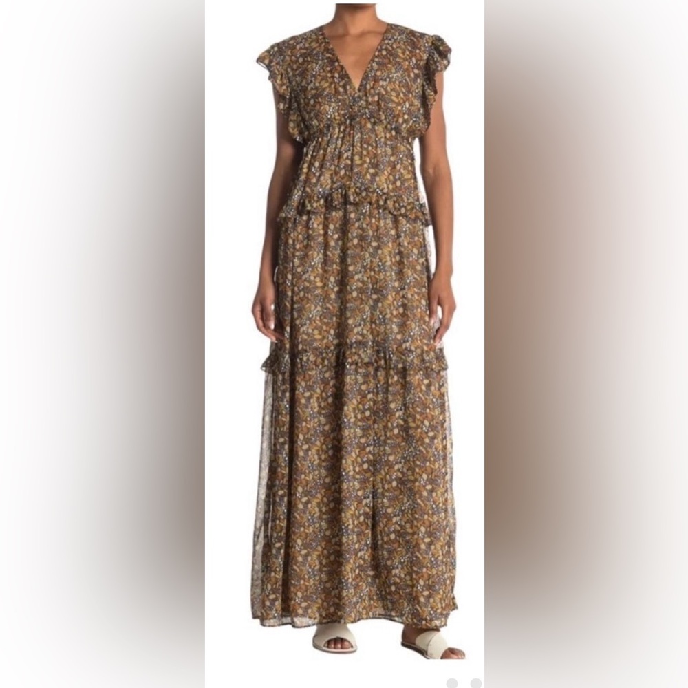 Ba&sh NWT Samanta Ruffled Maxi Dress Size 0